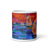 White glossy mug