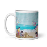 White glossy mug