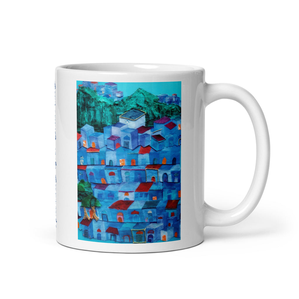 White glossy mug