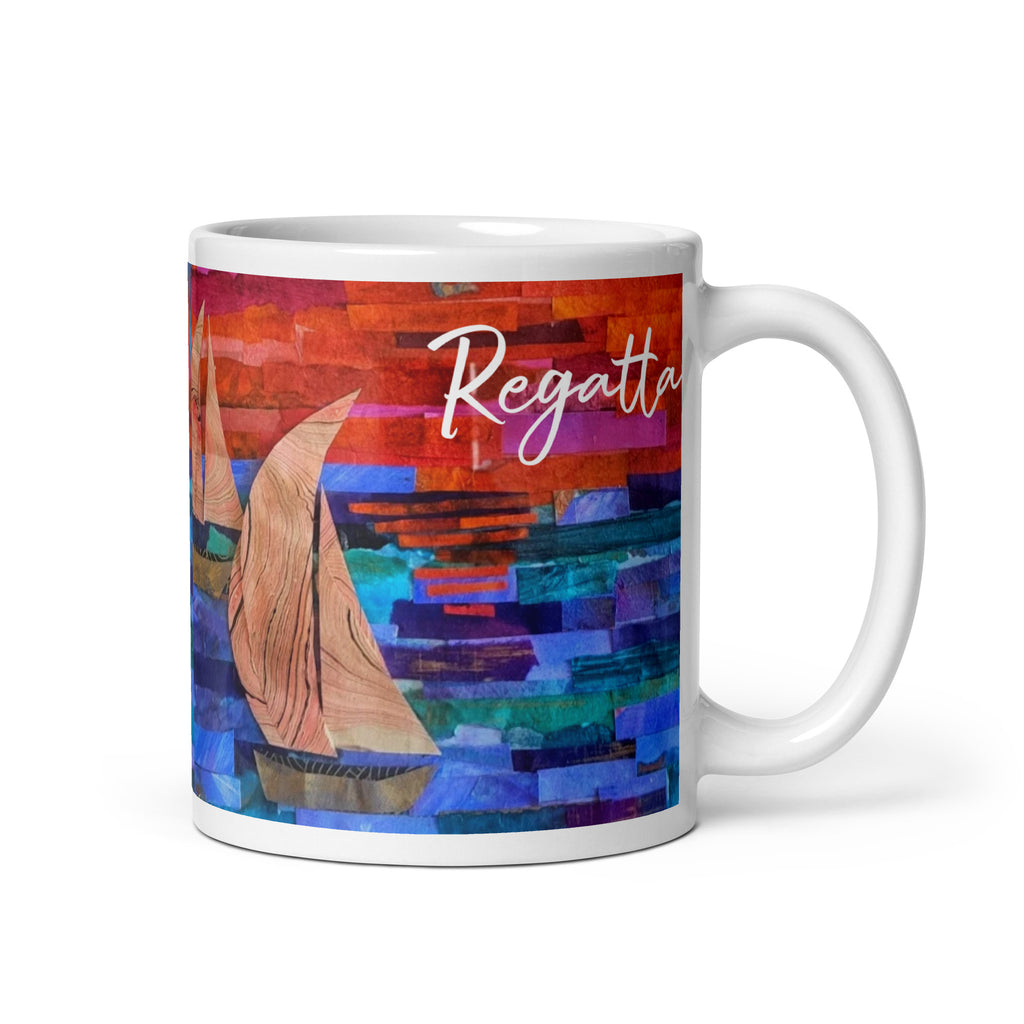 White glossy mug