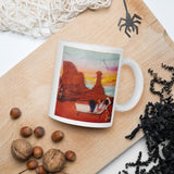 White glossy mug