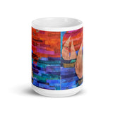 White glossy mug