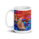 White glossy mug